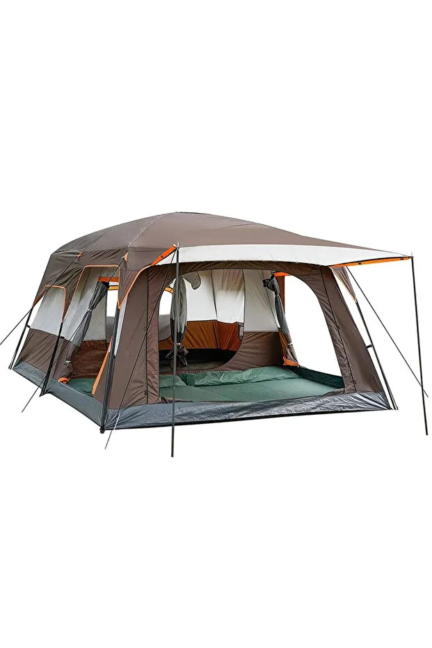 10 Kişilik 2 Odalı Geniş Dayanıklı Tenteli Kamp Çadırı 430x305x200